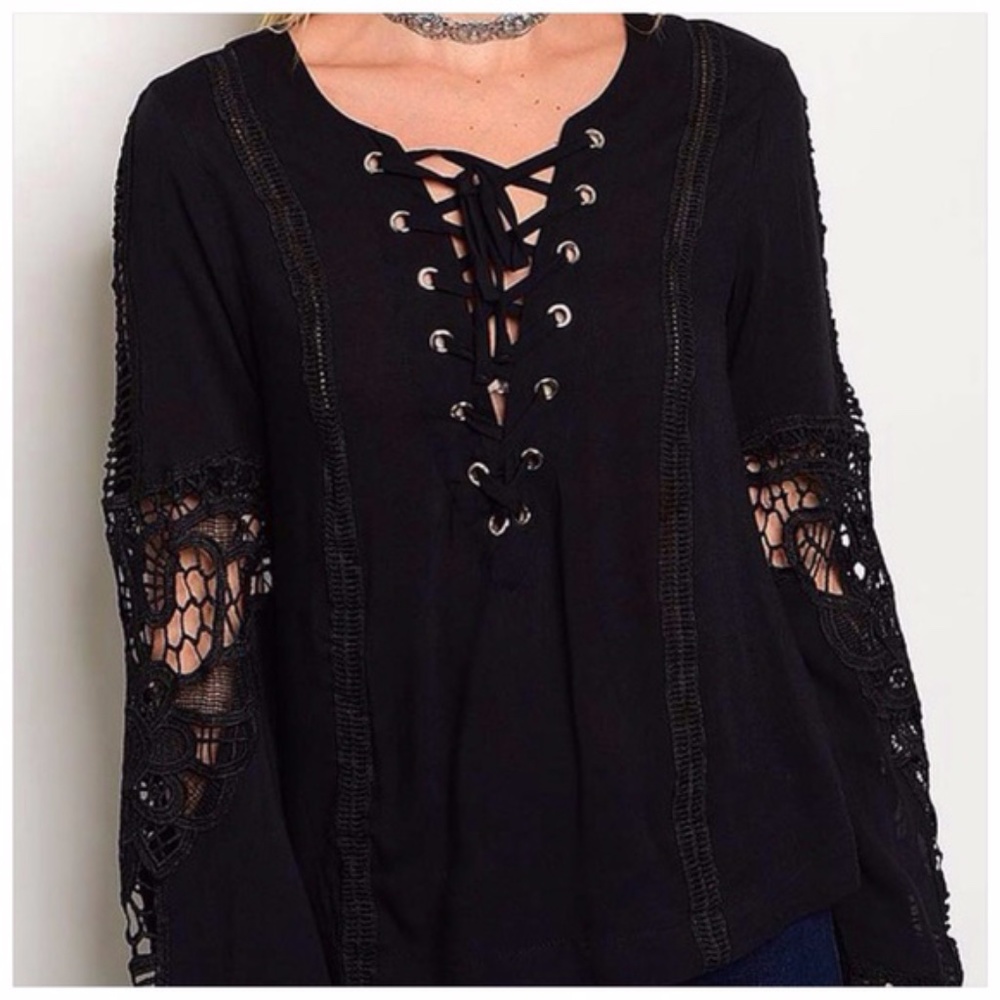 Black Lace Blouse